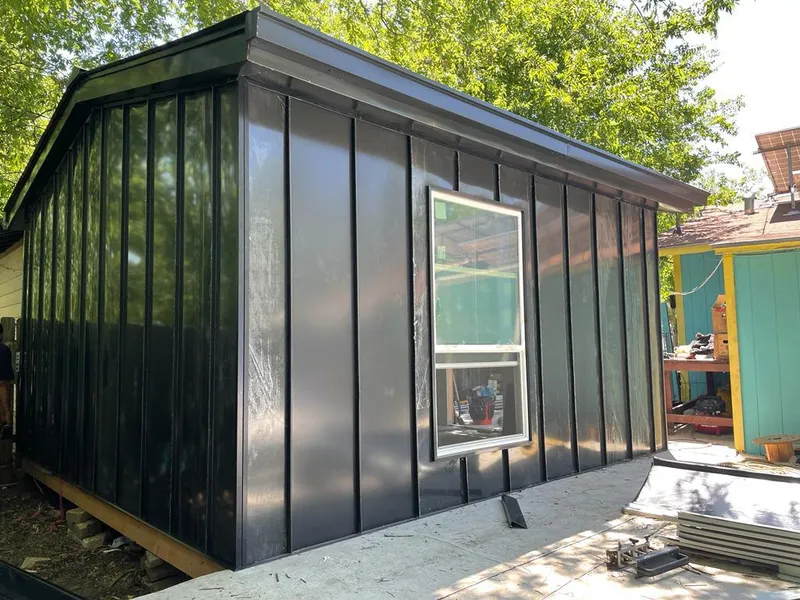 Black standing seam metal wall panels for Metal Roof Installation in Meadville