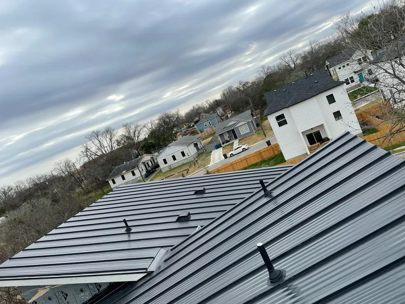 Standing seam metal roof panels with vents for Skylight Repair in Meadville